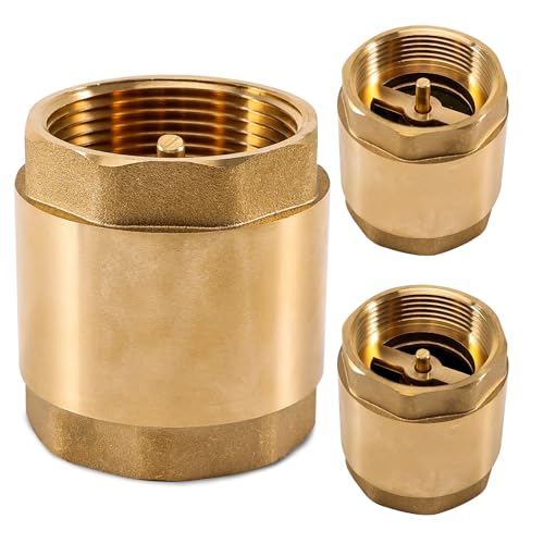 1 1/2" Messing Rückschlagventil mit Innengewinde, DN40 Rückflussverhinderer Universal mit beidseitigem Innengewinde, 1 1/2 Zoll Vertikales Messing Rückschlagventil, Rückschlagventil Wasser von Beatific