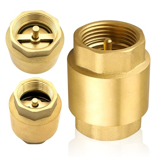 1 1/4" Messing Rückschlagventil mit Innengewinde, DN32 Rückflussverhinderer Universal mit beidseitigem Innengewinde, 1 1/4 Zoll Vertikales Messing Rückschlagventil, Rückschlagventil Wasser von Beatific