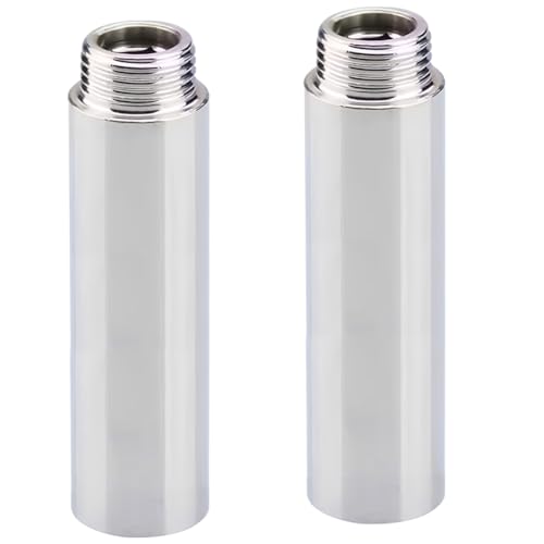 2 Stück Hahnverlängerung 1/2 Zoll x 200mm, 1/2" IG x 1/2" AG, G1/2 Zoll Wasseranschluss Verlängerung, DN15 Gewindeverlängerung, Duschkopf Verlängerung für Wasserhähne Eckventile Duschköpfe von Beatific