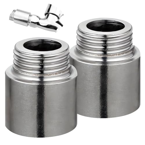 2 Stück Hahnverlängerung 3/4 Zoll x 30 mm, 3/4" IG x 3/4" AG, DN20 Gewindeverlängerung, 30MM Edelstahl Hahnverlängerung Fitting, Anschluß Verlängerung für Heizung und Trinkwasser Installation von Beatific