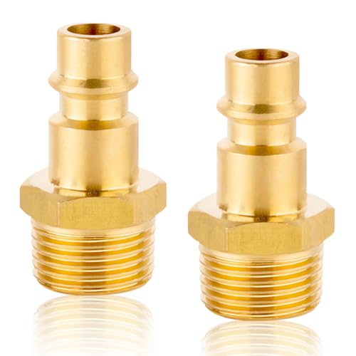 2 Stück Messing Druckluftkupplung Euro mit Außengewinde, 3/8" Messing Druckluft Stecknippel mit Außengewinde, AG 3/8 Zoll DruckluftAnschluss für Druckluft Anschluss, Schlauchstecker 2 Stück Messing Druckluftkupplung Euro mit Außengewinde, 3/8" Messing Druckluft Stecknippel mit Außengewinde, AG 3/8 Zoll DruckluftAnschluss für Druckluft Anschluss, Schlauchstecker von Beatific