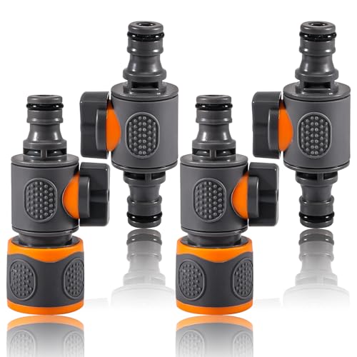 4 Stück Gartenschlauch Kupplung, Schlauchkupplung mit Regulierventil, 16mm Wasser Schlauchverbinder, Wasserschlauch Schnellverbinder mit 2 Wege Regulierventil für 1/2” Wasserschläuche Anschlussteil 4 Stück Gartenschlauch Kupplung, Schlauchkupplung mit Regulierventil, 16mm Wasser Schlauchverbinder, Wasserschlauch Schnellverbinder mit 2 Wege Regulierventil für 1/2” Wasserschläuche Anschlussteil von Beatific