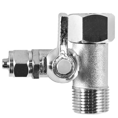 T-Stück Wasseranschluss Adapter, 3/8" x 3/8" x 1/4", Schlauch Wasseranschluß, Gartenschlauch Verteiler, Absperrventil Adapter zum Anschluss von 2 Geräten von Beatific