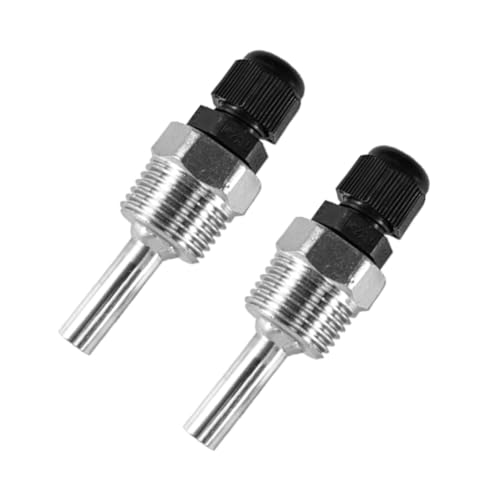 2 Stück Edelstahl Tauchhülsen, 2 Stück 30mm Tauchhülse, G 1/2 Zoll Gewinde für Temperatursensor, Edelstahl Tauchschutzrohre für Thermoelemente, 8 x 30mm Tauchhülsen, Schutzrohr für Temperaturfühler von Beatific