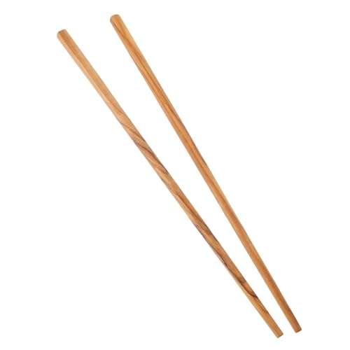 Beatifufu 1 Paar Lange Olivenholz Essstäbchen Rutschfeste Wiederverwendbare Kochstäbchen für Hot Pot und Sushi für Küche und Besondere Anlässe von Beatifufu