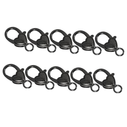 Beatifufu 10 Stück Teiliges Herzform-lobster-verschluss Sicherer Legierung Vielseitiger Karabiner für DIY Schmuck Taschen Armbänder und Halsketten Leichtes Design in Antik-schwarzer Optik Beatifufu 10 Stück Teiliges Herzform-lobster-verschluss Sicherer Legierung Vielseitiger Karabiner für DIY Schmuck Taschen Armbänder und Halsketten Leichtes Design in Antik-schwarzer Optik von Beatifufu