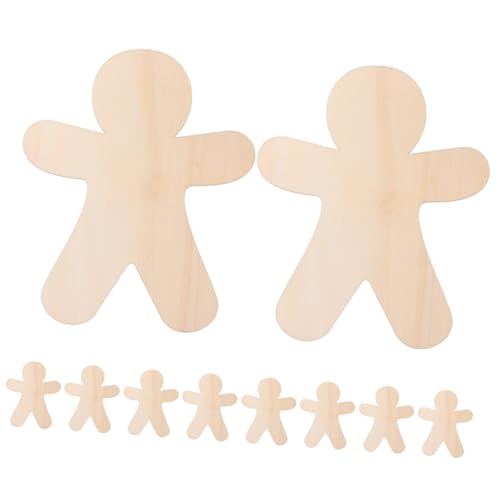 Beatifufu 10 Stück Teiliges Holz Deko Lebkuchenmann Ornamente zum Bemalen Glatte Oberfläche DIY Weihnachtsbaumschmuck für Fenster Party Kreative Bastel Holzanhänger Beatifufu 10 Stück Teiliges Holz Deko Lebkuchenmann Ornamente zum Bemalen Glatte Oberfläche DIY Weihnachtsbaumschmuck für Fenster Party Kreative Bastel Holzanhänger von Beatifufu