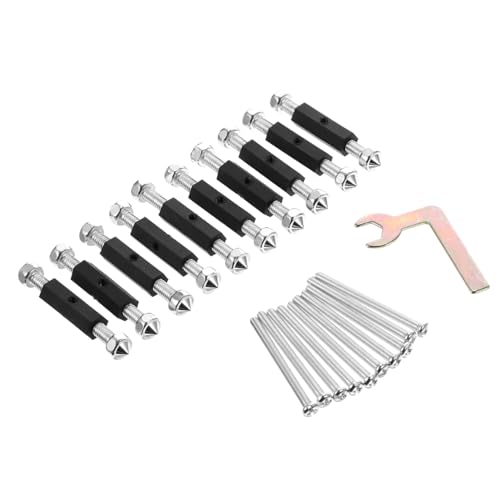 Beatifufu 10 Stück Teiliges Metall Reparaturwerkzeug für Unterputzdosen mit Schrauben und Schraubenschlüssel Rostfreie Schrauben Einsetzbar für Steckdosen und Anschlussdosen Reparatur von Beatifufu