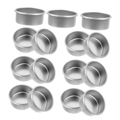 Beatifufu 15 Stück Teiliges Metall Teelichthalter Minimalistisches Design Hitzebeständig Vielseitig für DIY Kerzenprojekte Aromatherapie und Stilvolle Wohnraumdekoration von Beatifufu