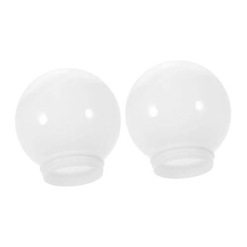 Beatifufu 2 Stück Acryl Lampenschirm Kugelförmig Opal Weiß Dekorativer Lampenschutz Wetterfest Für Außenbereich Garten Deckenleuchte Einfach Montierbar Robust von Beatifufu