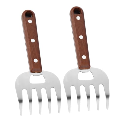 Beatifufu 2 Stück Edelstahl Fleischgabel mit Ergonomischem Holzgriff Langlebig und Multifunktional zum Zerkleinern Ziehen und Servieren von Fleisch für Bbq Braten und Grillen Beatifufu 2 Stück Edelstahl Fleischgabel mit Ergonomischem Holzgriff Langlebig und Multifunktional zum Zerkleinern Ziehen und Servieren von Fleisch für Bbq Braten und Grillen von Beatifufu