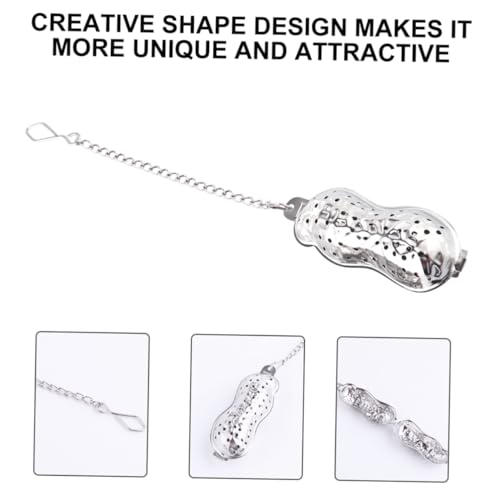 Beatifufu 2 Stück Edelstahl Teesieb Erbsenförmiger Tee filter Langlebig Geeignet für Losen Tee Kräuter und Gewürze Kreatives Design Einfache Handhabung und Aufbewahrung von Beatifufu