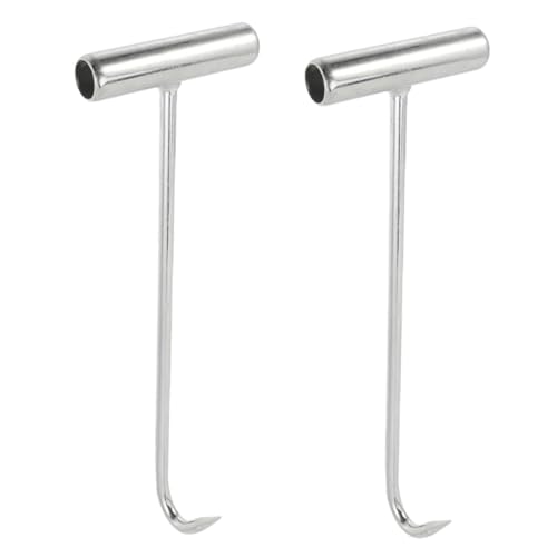 Beatifufu 2 Stück Förmige Hebehaken für Kanaldeckel aus Rostfreiem Stabiler Manhole Cover Hook für Einfaches Öffnen Kompakt und Langlebig Geeignet für Wartung und Handwerk von Beatifufu