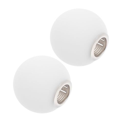 Beatifufu 2 Stück Glas Lampenschirm Milchig Weiß Kugel Ersatzschirm für Pendelleuchte Wandleuchte Kronleuchter Teilig Einfache Montage Stilvoll Sanftes Licht von Beatifufu