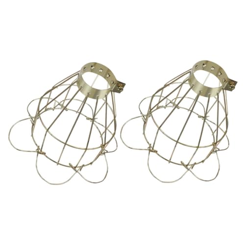 Beatifufu 2 Stück Metall Lampenschirm Schutzgitter Robustes Eisernes Lampen mit Sprühlackierung Explosionsgeschützt Rostfrei Langlebiger Lampenschutz für DIY Deckenleuchten und Industrielle von Beatifufu