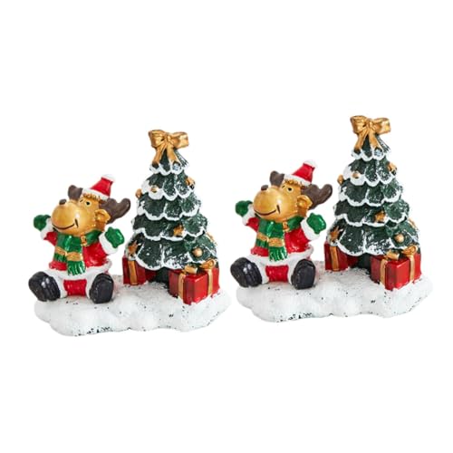 Beatifufu 2 Stück Miniatur Rentier Figuren aus Robustem Harz Platzsparende Weihnachtsbaum Deko Handgefertigte Elch Ornament für Tisch und Regal für Festliche Party und Wohnraumgestaltung Beatifufu 2 Stück Miniatur Rentier Figuren aus Robustem Harz Platzsparende Weihnachtsbaum Deko Handgefertigte Elch Ornament für Tisch und Regal für Festliche Party und Wohnraumgestaltung von Beatifufu