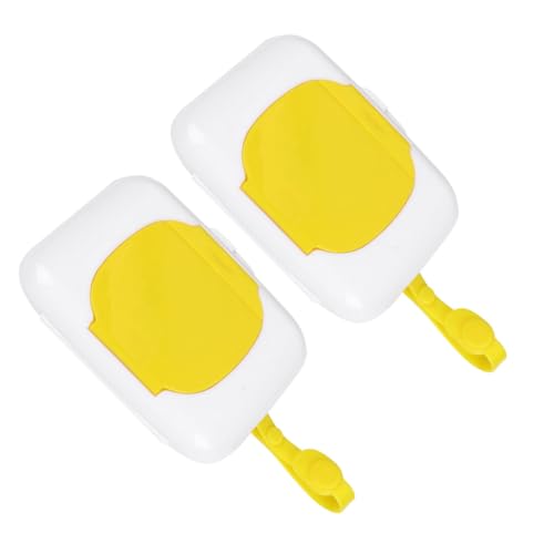 Beatifufu 2 Stück Nachfüllbare Feuchttücher Box Tragbarer Wet Tissue Holder aus Langlebigem PP Kompakt Leicht Vielseitig für Windeltaschen Kinderwagen und Reisen Praktisch für Zuhause und von Beatifufu