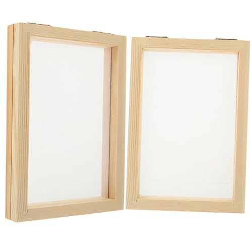 Beatifufu 2 Stück Papierherstellungsrahmen aus Holz Teiliges DIY Bastelset für Wiederverwendbares Papierschöpfrahmen mit Kiefernrahmen Geeignet für Kreative Papiergestaltung und von Beatifufu