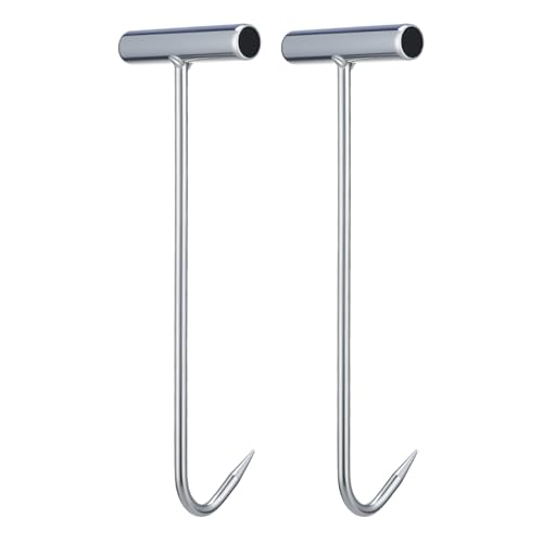 Beatifufu 2 Stück Schachtdeckelhaken aus Rostfreiem Eisen Robuster Manhole Lifter Förmigem Griff Praktisches Hebewerkzeug für Straßenloch Gullyabdeckungen Sicherer Schutz vor von Beatifufu