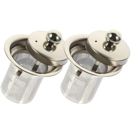 Beatifufu 2 Stück Teiliges Edelstahl Teesieb mit Deckel Kleiner Teekannen filter Hitzebeständig Ergonomischer Griff Leicht zu Reinigen Praktisches Teezubehör für Losen Tee Zuhause und von Beatifufu