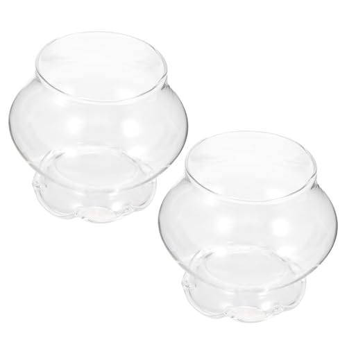 Beatifufu 2 Stück Teiliges Glas Lampenschirm Winddicht Hitzebeständig für Tempel Öllampe Butterlampe Schutz Dekorativ Warmes Licht und Diffuse Beleuchtung Geeignet für Wohnraum und von Beatifufu