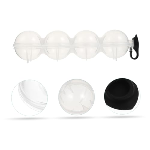 Beatifufu 2 Stück Transparente Eiswürfelform für Runde Eiswürfel Lebensmittelecht Kältebeständig Einfache Reinigung für Whiskey Cocktails und Getränke Wiederverwendbar DIY Eisball form von Beatifufu