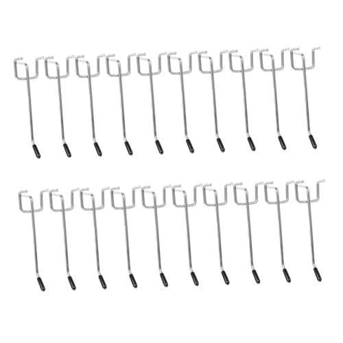Beatifufu 20 Sätze Teiliges Pegboard Haken mit Schutzkappen Stabile Eisenhaken für Lochwand Regal Rostfrei Verschleißfest für Werkstatt Garage Supermarkt Vielseitige Aufbewahrung und von Beatifufu