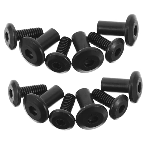 Beatifufu 20 Satz Teiliges Schrauben und Mutter aus Langlebigem Innensechskant Verbinder mit Klemmbügel für Möbel Schränke und Postbefestigung Robuste Verschleißfeste Schrauben und Muttern von Beatifufu