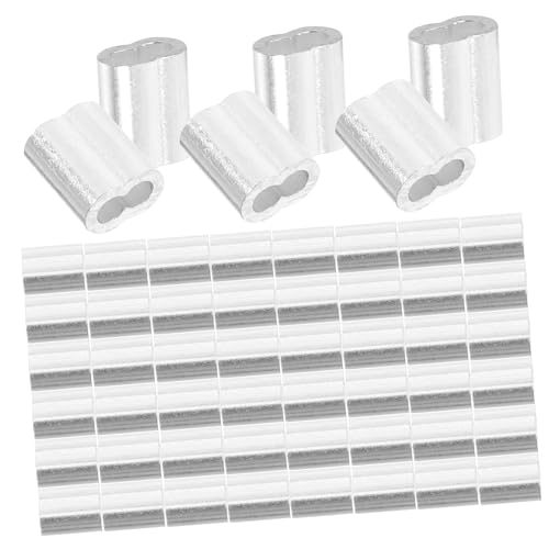 Beatifufu 200 Stück Teiliges Doppelte Aluminium presshülsen für Stahlseile Langlebige Drahtseil klemmhülsen mit Doppeltem Geeignet für Seilschlaufen Hundeleinen und Befestigungslösungen Beatifufu 200 Stück Teiliges Doppelte Aluminium presshülsen für Stahlseile Langlebige Drahtseil klemmhülsen mit Doppeltem Geeignet für Seilschlaufen Hundeleinen und Befestigungslösungen von Beatifufu