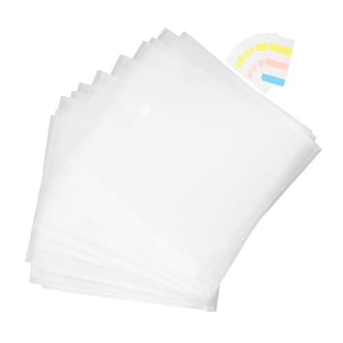 Beatifufu 24 Stück Teiliges Papierorganizer Sicherem Verschluss und Etiketten Robuste Kunststoff-ordner für Scrapbooking und Büro Kompakte Aufbewahrungstaschen mit Deckel für Papier und von Beatifufu