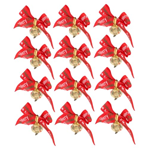 Beatifufu 24 Stück Teiliges Weihnachtsbaum Schleifen mit Glocken Dekorative Geschenkband Schleifen aus Polyester und Ferrolegierung Festliche Weihnachtsdeko für Geschenke Türen Fenster und Beatifufu 24 Stück Teiliges Weihnachtsbaum Schleifen mit Glocken Dekorative Geschenkband Schleifen aus Polyester und Ferrolegierung Festliche Weihnachtsdeko für Geschenke Türen Fenster und von Beatifufu