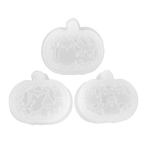 Beatifufu 3 Sätze Halloween Silikonform Kürbis Teelichthalter Form für Epoxidharz DIY Basteln Flexible Hohl Geformte Kürbisse für Herbstliche Halloween-dekorationen und Stimmungsvolle von Beatifufu
