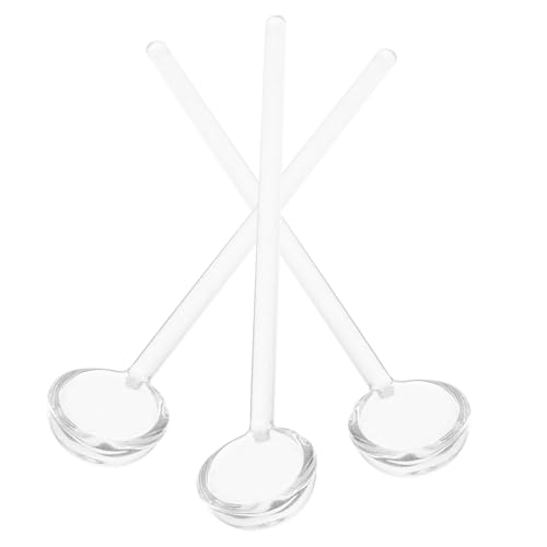 Beatifufu 3 Stück Teiliges Glas Kaffeelöffel Mini Espressolöffel für Kaffee Tee Joghurt Rühren Glatte Oberfläche Vielseitig Einsetzbar Spülmaschinenfest Wiederverwendbar von Beatifufu