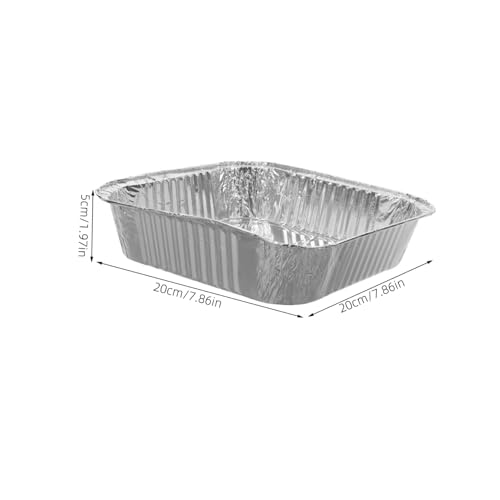 Beatifufu 30 Stück Teiliges Einweg aluminiumfolie backblech Quadratisch Geeignet für Heißluftfritteuse Grillen Backen und Party Stapelbar für Bbq Picknick und Lebensmittelaufbewahrung von Beatifufu