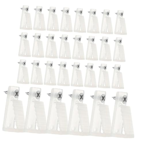 Beatifufu 30 Stück Teiliges Schraubhaken für Outdoor Lichterketten Wetterfeste LED Licht Haken mit Schrauben Rostfrei Windfest Langlebige Kunststoffclips für Garten Terrasse Fenster und von Beatifufu