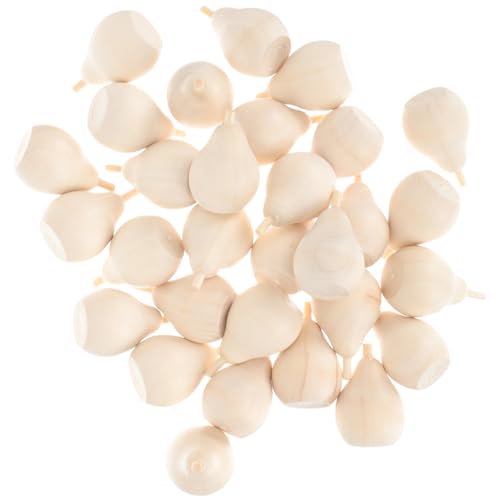 Beatifufu 30 Stück Teiliges Unbemaltes Holz Obst Bastelset Glatte Oberfläche Leichtes Naturbelassenes Holz DIY Dekoration für Erwachsene Einfallsreiches Malen und Handwerksprojekte für von Beatifufu