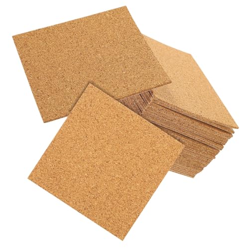 Beatifufu 30 Stück selbstklebende Korkunterlage Kleberkorb selbstklebendes Tassenpad Korkkleber Korkplatte abziehen und aufkleben Kork mit selbstklebender Rückseite Kork-Pads Braun von Beatifufu