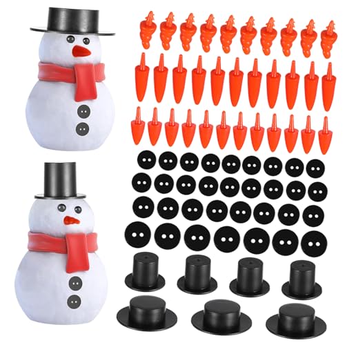 Beatifufu 320 Stück Teiliges Weihnachts DIY Schneemann Set mit Langlebigen Schwarzen Mini Hüten und Robusten Schneemann Nasenknöpfen für Kreative Bastelideen und Festliche Dekorationen Beatifufu 320 Stück Teiliges Weihnachts DIY Schneemann Set mit Langlebigen Schwarzen Mini Hüten und Robusten Schneemann Nasenknöpfen für Kreative Bastelideen und Festliche Dekorationen von Beatifufu