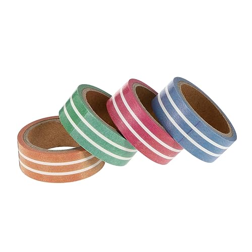 Beatifufu 4 Rollen Washi Tape mit Streifenmuster Handreißbares Wiederverwendbares Bastel und Planerband Farbecht Leicht für DIY Tagebücher und Geschenkverpackungen Beatifufu 4 Rollen Washi Tape mit Streifenmuster Handreißbares Wiederverwendbares Bastel und Planerband Farbecht Leicht für DIY Tagebücher und Geschenkverpackungen von Beatifufu