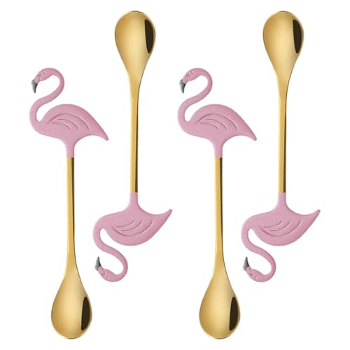 Beatifufu 4 Stück Flamingo Kaffeelöffel aus Edelstahl Wiederverwendbare Dessert Puddinglöffel Multifunktionale Rührlöffel für Kaffee Cocktails und Eiscreme Leicht und Tragbar für Zuhause Beatifufu 4 Stück Flamingo Kaffeelöffel aus Edelstahl Wiederverwendbare Dessert Puddinglöffel Multifunktionale Rührlöffel für Kaffee Cocktails und Eiscreme Leicht und Tragbar für Zuhause von Beatifufu