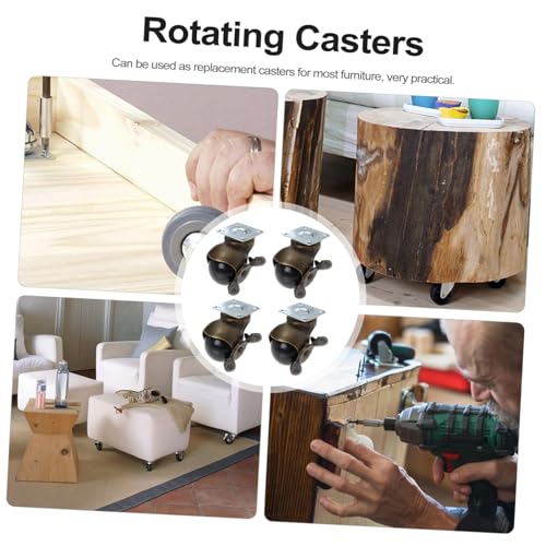 Beatifufu 4 Stück Möbelrollen mit Bremse Langlebige Premium kugellager Verschleißfest Geräuscharm Geeignet für Bürostuhl Möbel Schrank Stabile und Bodenschonende Lenkrollen von Beatifufu