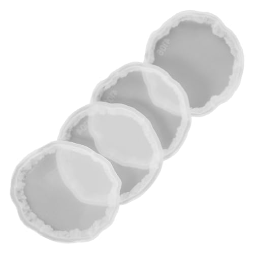 Beatifufu 4 Stück Silikonform für DIY Resin Untersetzer Langlebige Wiederverwendbare Gießform für Kreative Tischdekoration Oval und Quadratisch Leicht zu Lagern und Vielseitig Einsetzbar von Beatifufu