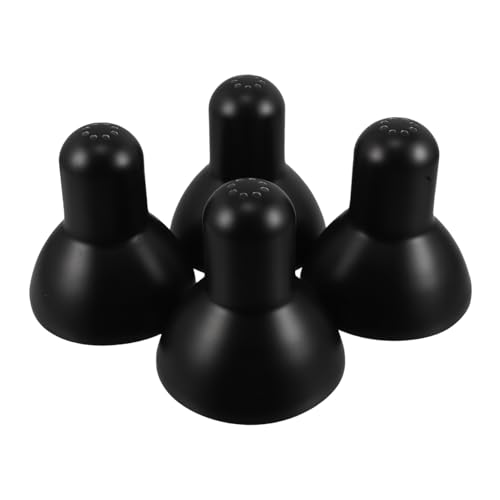 Beatifufu 4 Stück Teiliges Kleine Schwarze Metall Lampenschirme für Tischlampen Robuste Metall Abdeckung für Schreibtischleuchten Einsetzbar für Arbeitslicht Nachttisch und Bürobeleuchtung von Beatifufu