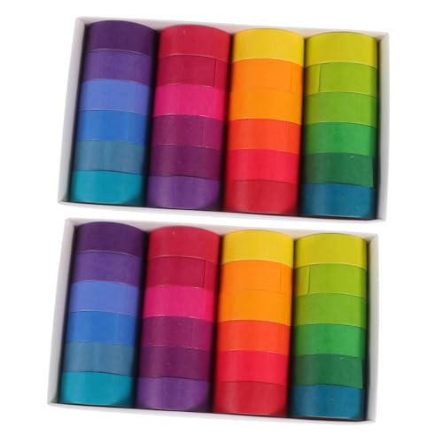 Beatifufu 48 Rollen Washi Tape Rainbow Farben Masking Tape für DIY Basteln Scrapbooking Geschenkverpackung Fotoalbum Dekoratives Klebeband Leicht Tragbar Beatifufu 48 Rollen Washi Tape Rainbow Farben Masking Tape für DIY Basteln Scrapbooking Geschenkverpackung Fotoalbum Dekoratives Klebeband Leicht Tragbar von Beatifufu