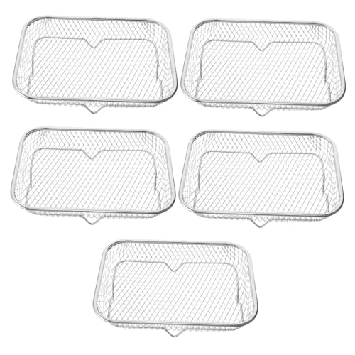Beatifufu 5 Stück Teiliges Edelstahl Air Fryer Gestell Stapelbar Kühl-back Abtropfblech Für Küche Grillen Braten Barbecue Ofen Zubehör von Beatifufu