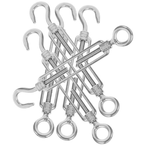 Beatifufu 5 Stück Teiliges Edelstahl Drahtseilspanner Turnbuckle für Drahtseil Verstellbarer Seilspanner Silberfarbene Korrosionsbeständige Abspannungsschrauben für Spannseile Beatifufu 5 Stück Teiliges Edelstahl Drahtseilspanner Turnbuckle für Drahtseil Verstellbarer Seilspanner Silberfarbene Korrosionsbeständige Abspannungsschrauben für Spannseile von Beatifufu