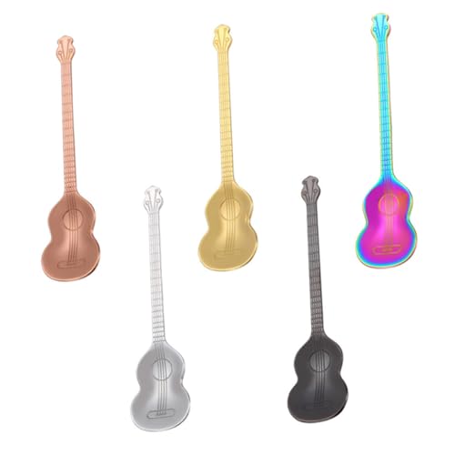 Beatifufu 5 Stück Teiliges Gitarren design Edelstahl Löffel Kreativer Hotel Löffel Rostfrei Vielseitig Einsetzbar für Getränke Desserts Kuchen für Partys und Restaurants Beatifufu 5 Stück Teiliges Gitarren design Edelstahl Löffel Kreativer Hotel Löffel Rostfrei Vielseitig Einsetzbar für Getränke Desserts Kuchen für Partys und Restaurants von Beatifufu