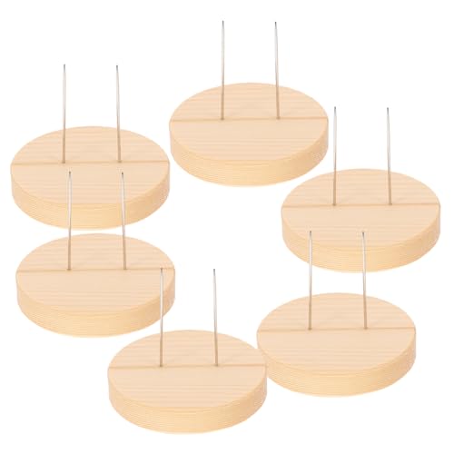 Beatifufu 6 Satz Filzpuppe Displayständer mit Metallnadel und Stabilem Holzsockel Vielseitiger Nadelfilzhalter für Tier Filzpuppen Geeignet für Tisch Vitrinen Dekorationszwecke von Beatifufu