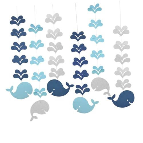 Beatifufu 6 Stück Kindergarten Deckenhänger Teiliges mit Blauen Wal Motiven Kreative Klassenzimmer Dekoration Einfache Montage für Decke Wand Fenster und Tür Kindgerechte Meeresstil Beatifufu 6 Stück Kindergarten Deckenhänger Teiliges mit Blauen Wal Motiven Kreative Klassenzimmer Dekoration Einfache Montage für Decke Wand Fenster und Tür Kindgerechte Meeresstil von Beatifufu