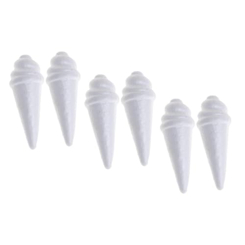 Beatifufu 6 Stück Teiliges DIY Schaumstoff Eiscreme Modell Leicht Bemalbar Kreative Bastelmaterialien für Handliche Unvollendete Eisformen für Individuelle Dekorationen und DIY Ornamente von Beatifufu